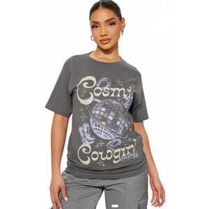 Cosmic Cowgirl Energy Graphic Tee - X-Large Stylish Wear Used In Great Condition